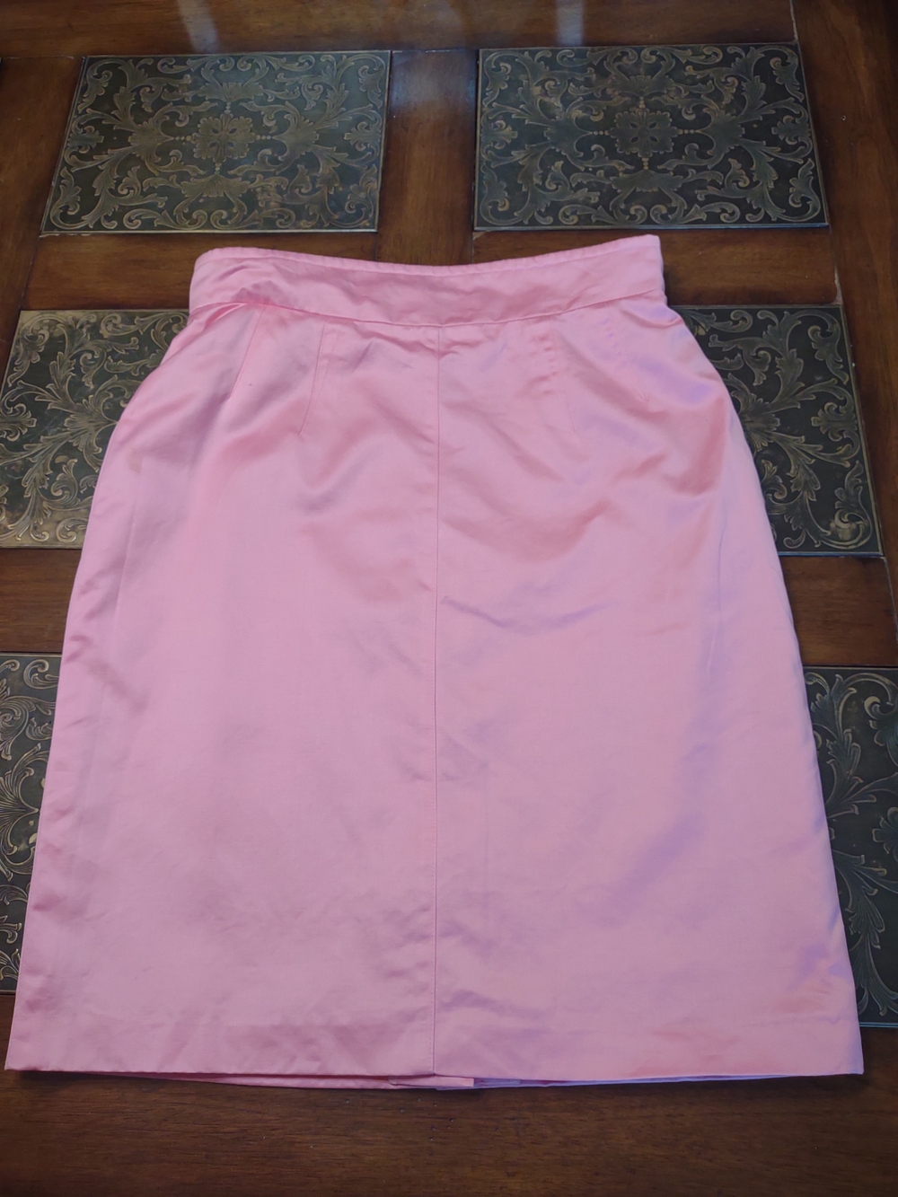 Escada Vintage Soft Pink High-Waist Pencil Skirt